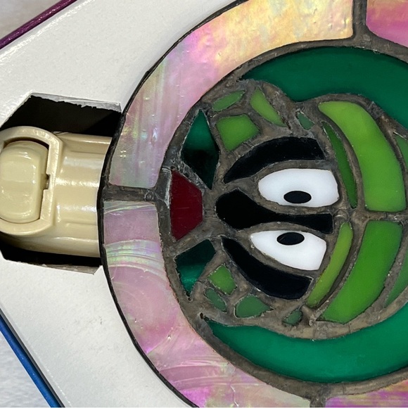 Vintage Marvin The Martian Inspired Stained Glass Night Light NIP 1996 NEW - Picture 13 of 14